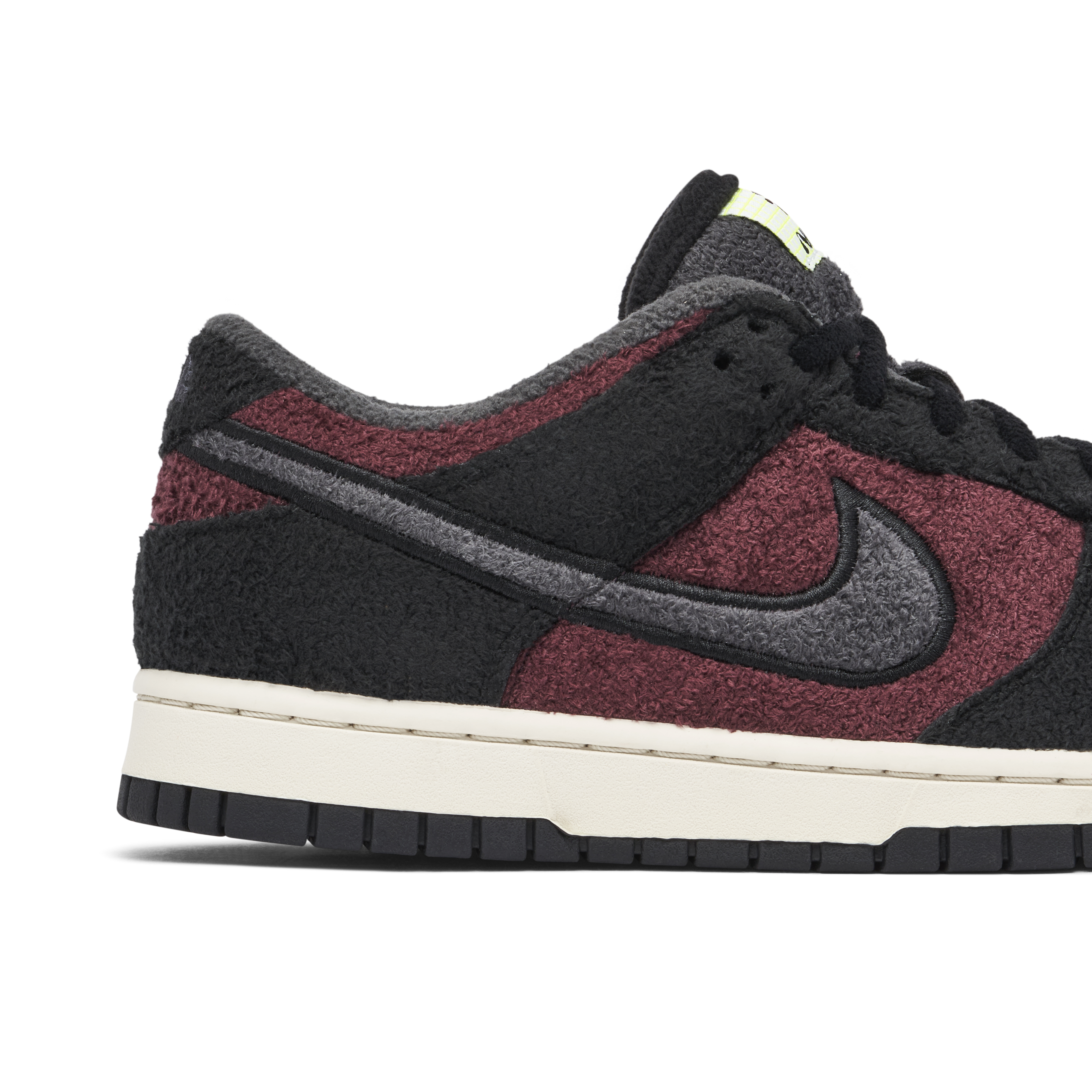 Nike Dunk Low Fleece Black Maroon | DQ7579-600 | Laced