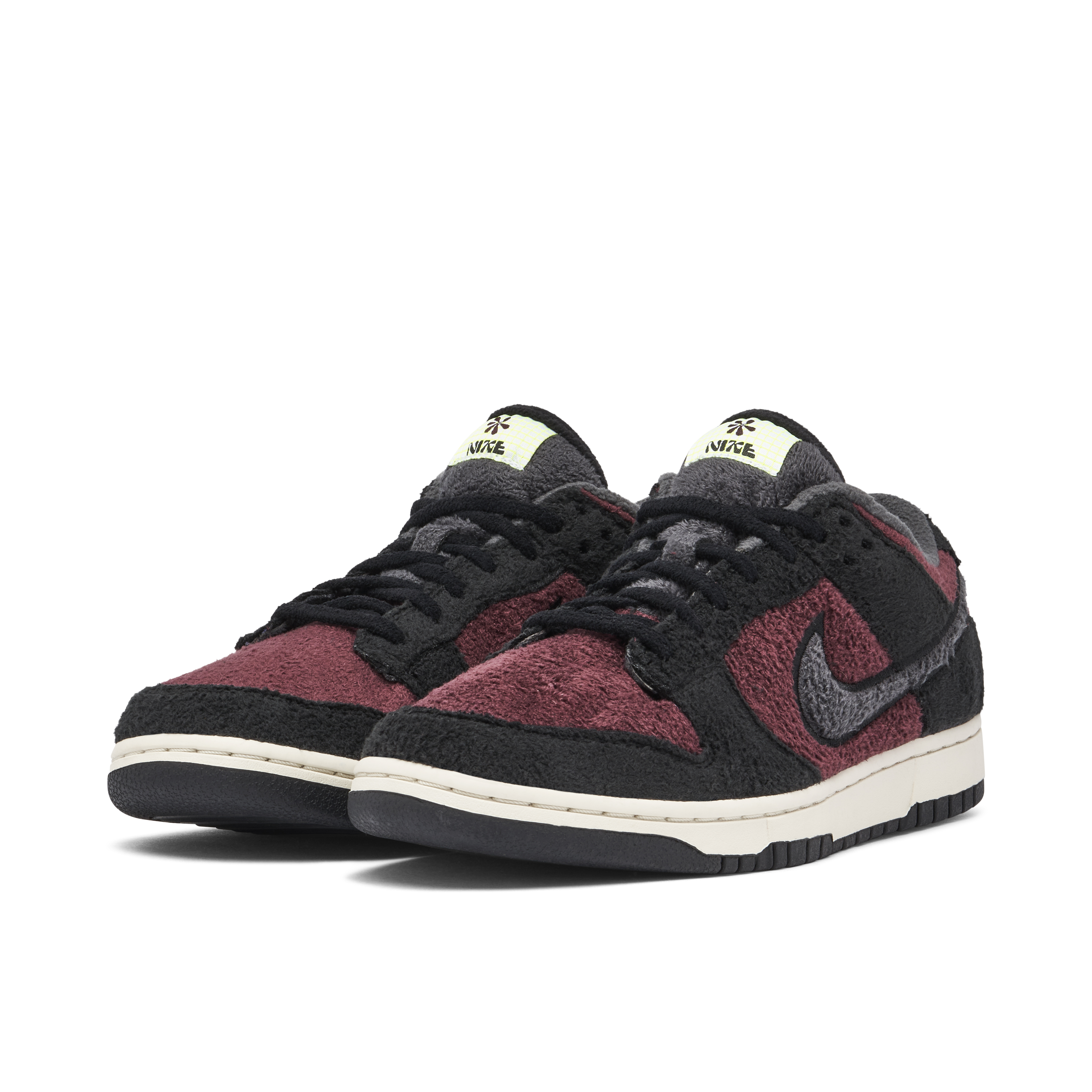 Nike Dunk Low Fleece Black Maroon | DQ7579-600 | Laced