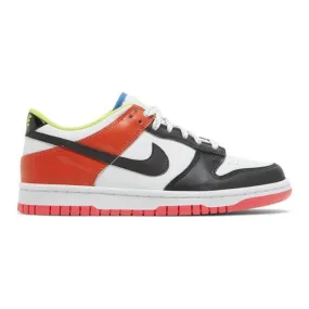 Nike dunk low gs (cartwheel/ white/ black/ white/ signal blue) big kids 3.5y-7y dv1752-101