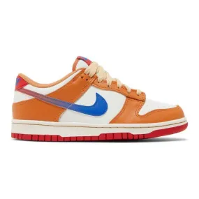 Nike dunk low gs (hot curry/ orange/ sail/ university red/ hot curry/ game royal) big kids 3.5y-7y d