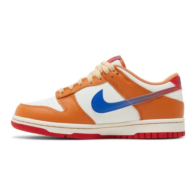 Nike dunk low gs (hot curry/ orange/ sail/ university red/ hot curry/ game royal) big kids 3.5y-7y d