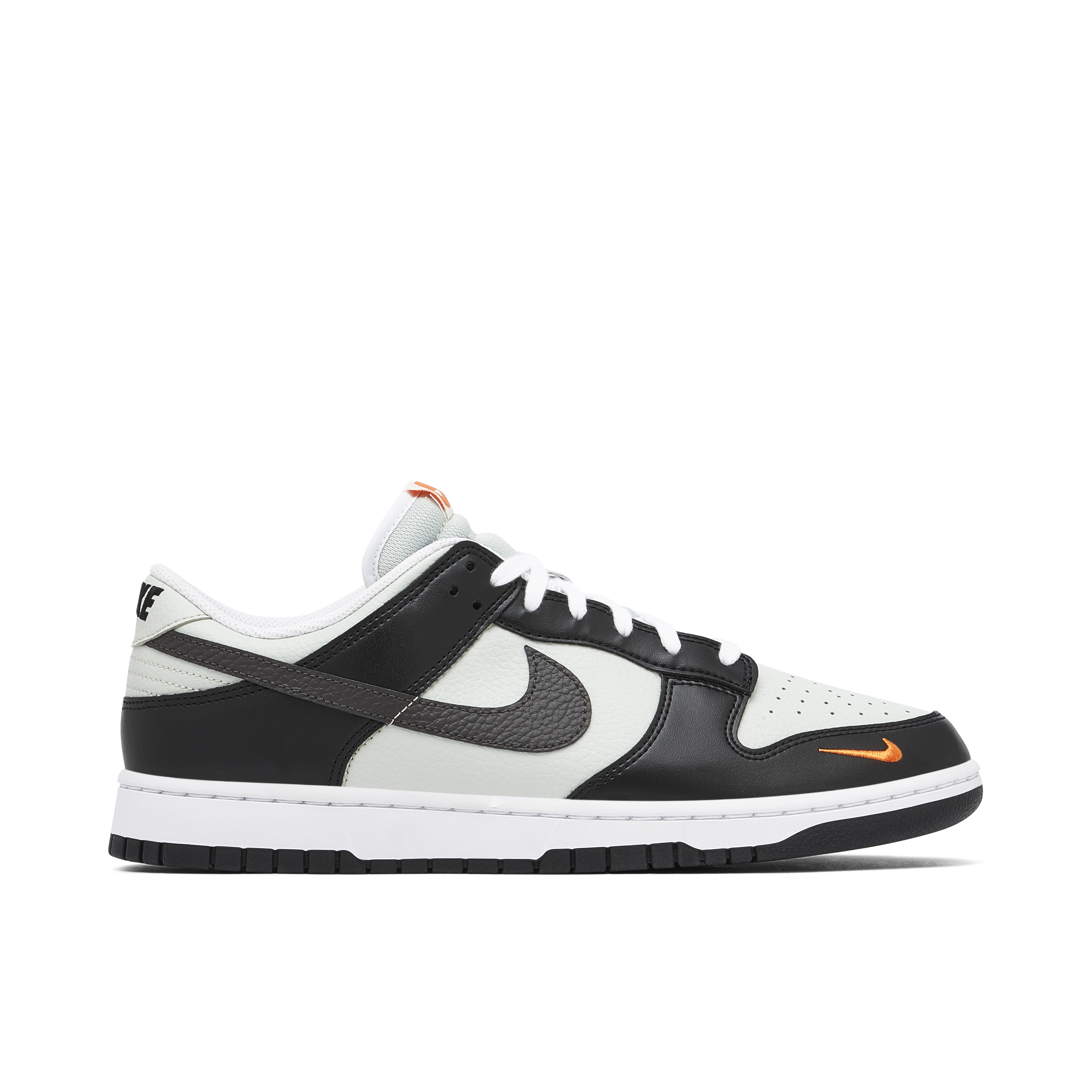 Nike Dunk Low Mini Swoosh Black Grey Orange | FN7808-001 | Laced