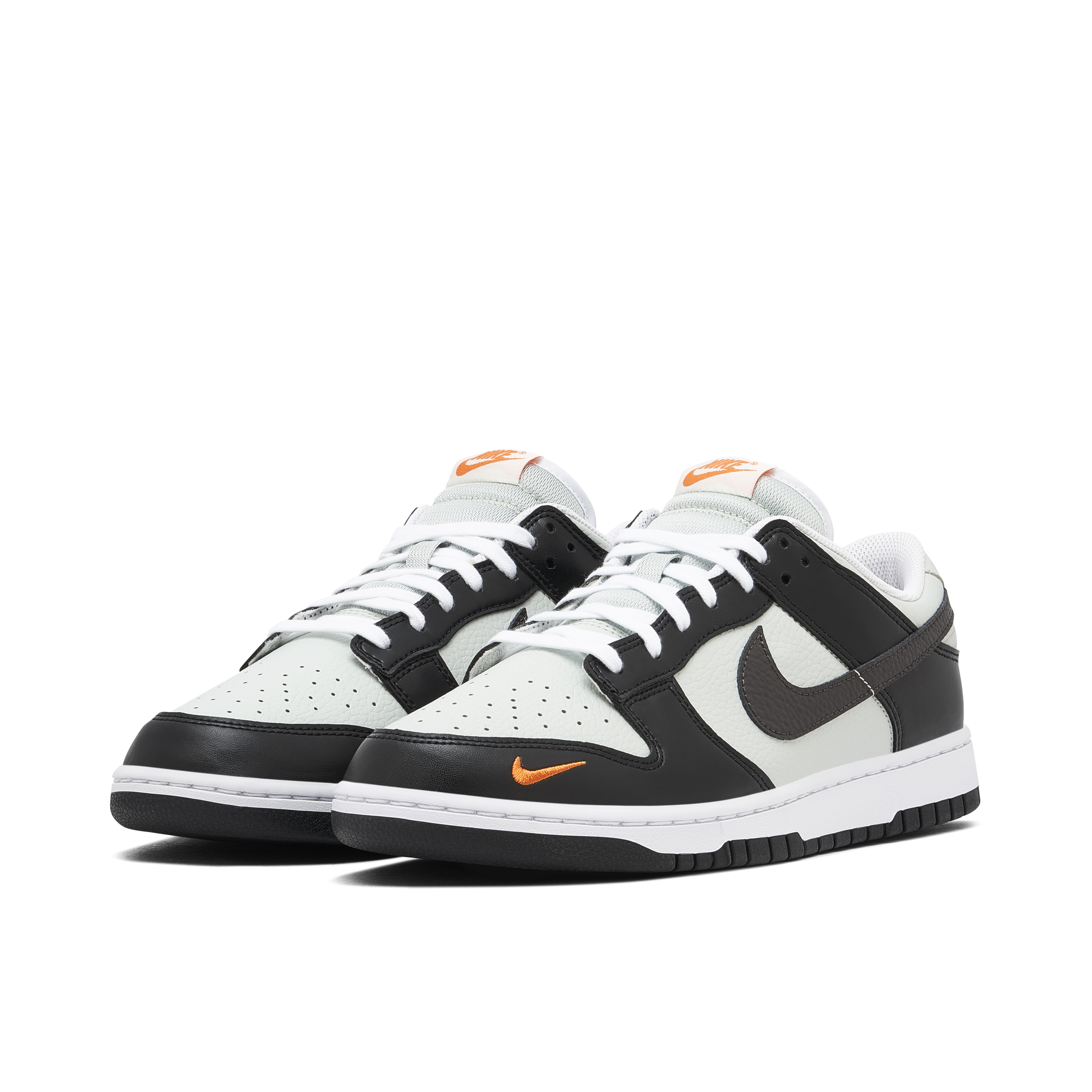 Nike Dunk Low Mini Swoosh Black Grey Orange | FN7808-001 | Laced