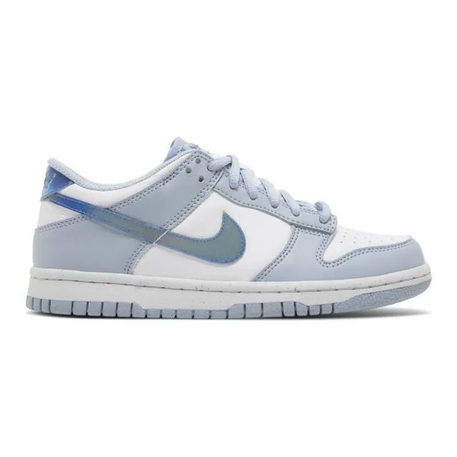 Nike dunk low next nature gs (blue whisper lenticular/ blue whisper/ white/ hyper royal) big kids 3.