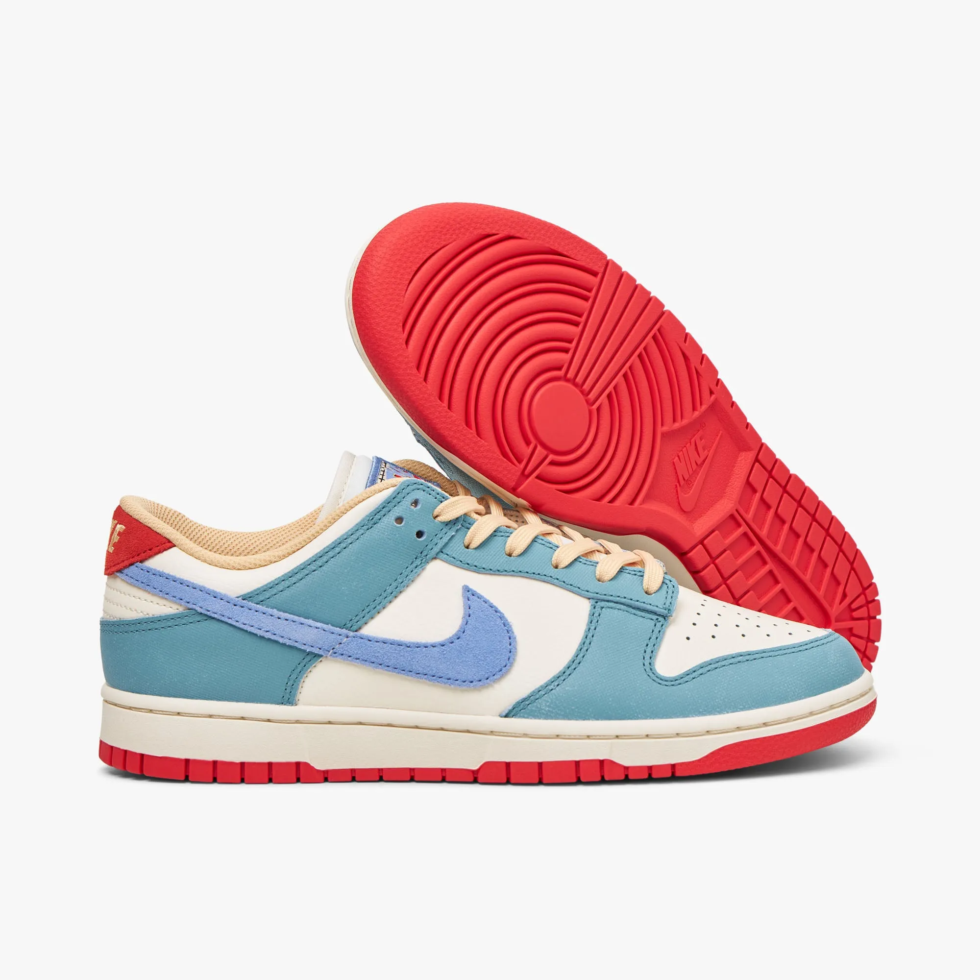 Nike Dunk Low PRM Pale Ivory / Royal Pulse - Denim Turqoise