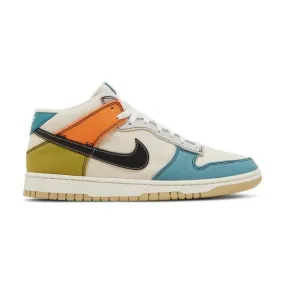 Nike dunk mid (pale ivory multi-color/ mineral teal/ moss/ black) men us 8-13 dv0830-100