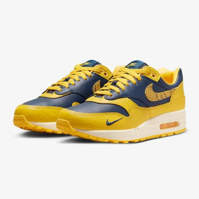 Nike women's air max 1 premium (michigan snakeskin co.jp michigan/ midnight navy/ varsity maize/ nat