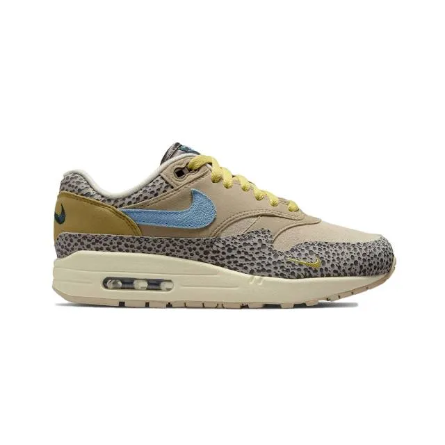 Nike women's air max 1 (safari cobblestone/ black white/ worn blue/ limestone) men us 8-13 dv3027-00