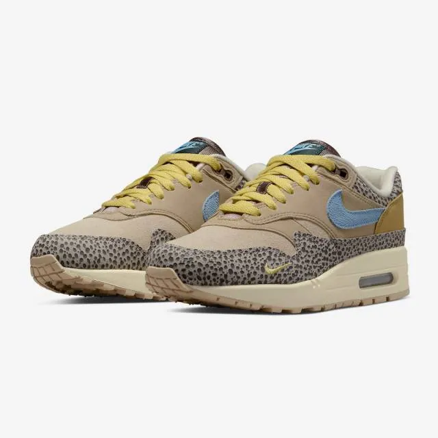 Nike women's air max 1 (safari cobblestone/ black white/ worn blue/ limestone) men us 8-13 dv3027-00