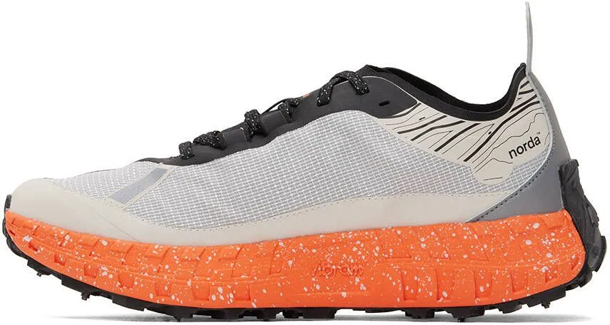 Norda Off-White & Orange 001 G+ Spike Sneakers