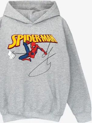 NW2 Spider-Man Spidey With A Book Kids Grey Hoodie | Kids | George at ASDA