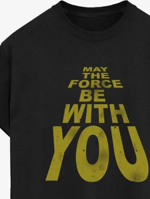 NW2 Star Wars May The Force Adult Black T-Shirt | Men | George at ASDA