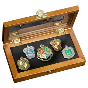 Official Harry Potter Hogwarts House Crest Pin Badge Set