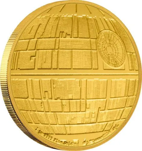 Officially Licensed 2020 $250 Star Wars Death Star 1 oz .9999 Gold Coin in OGP w/ COA