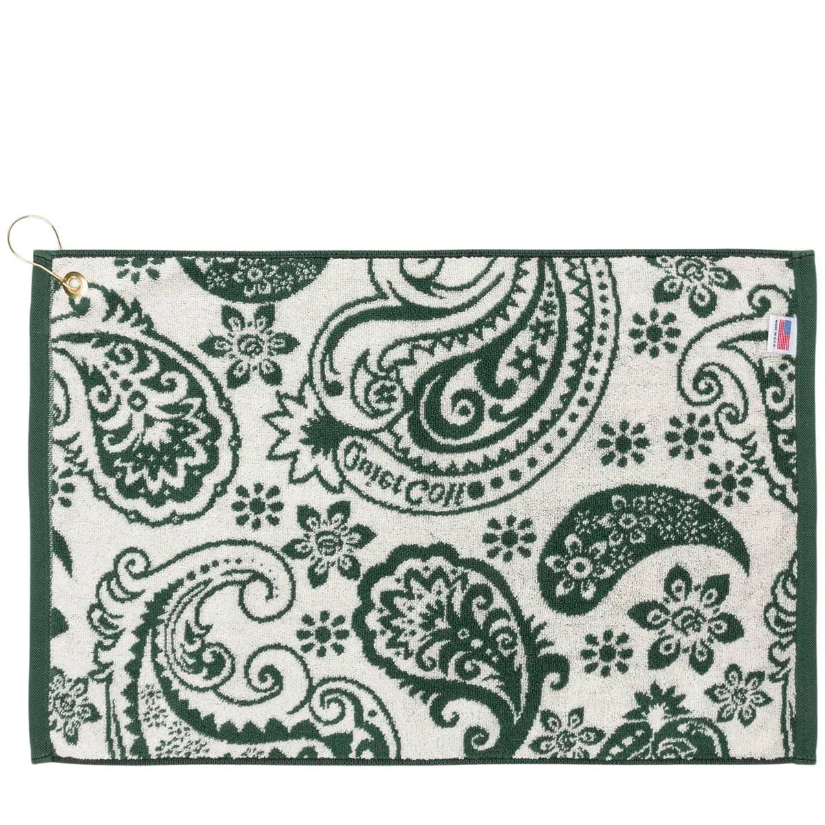 PAISLEY GOLF TOWEL Forest Green | Bodega