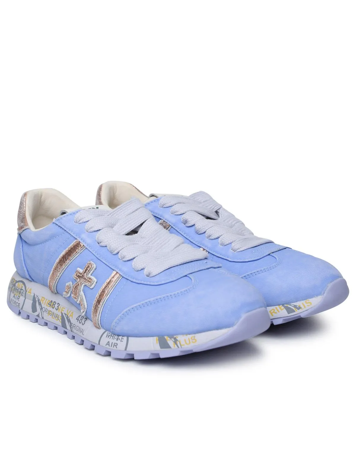 Premiata    Premiata 'Lucyd' Lilac Lear And Nylon Sneakers