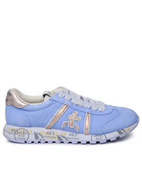 Premiata    Premiata 'Lucyd' Lilac Lear And Nylon Sneakers