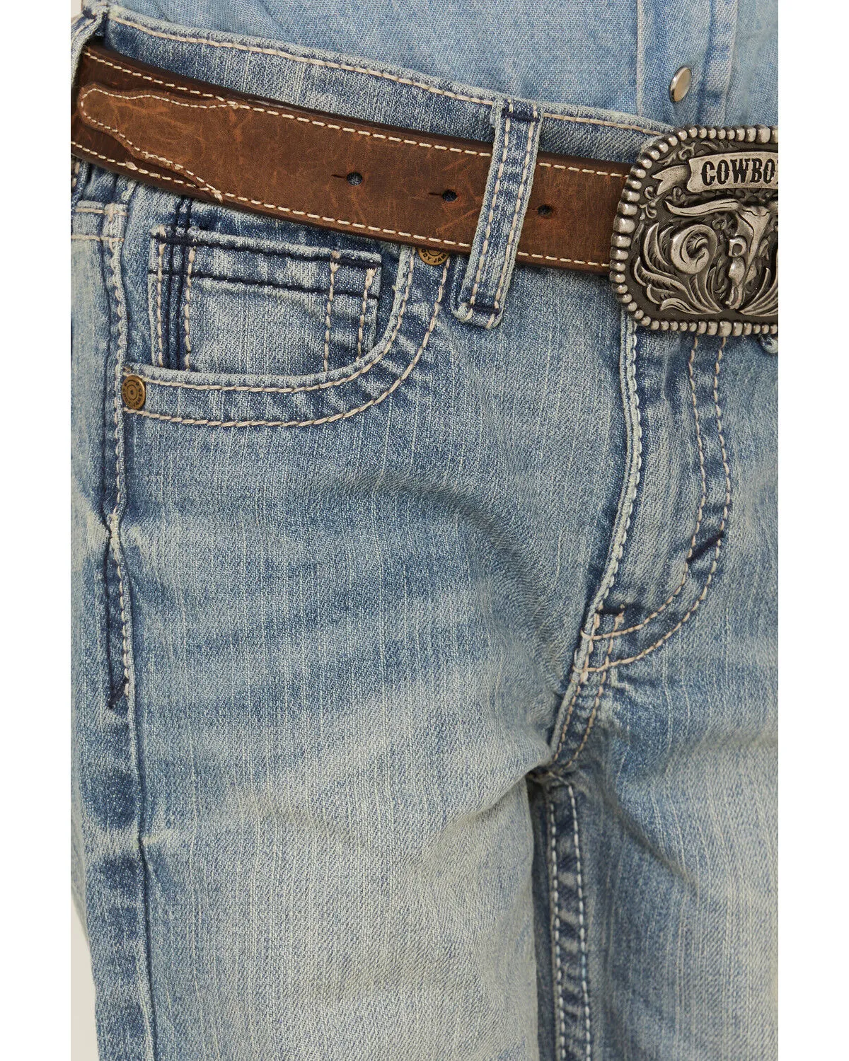 Product Name:  Cody James Boys' Crupper Light Wash Stretch Slim Straight Jeans