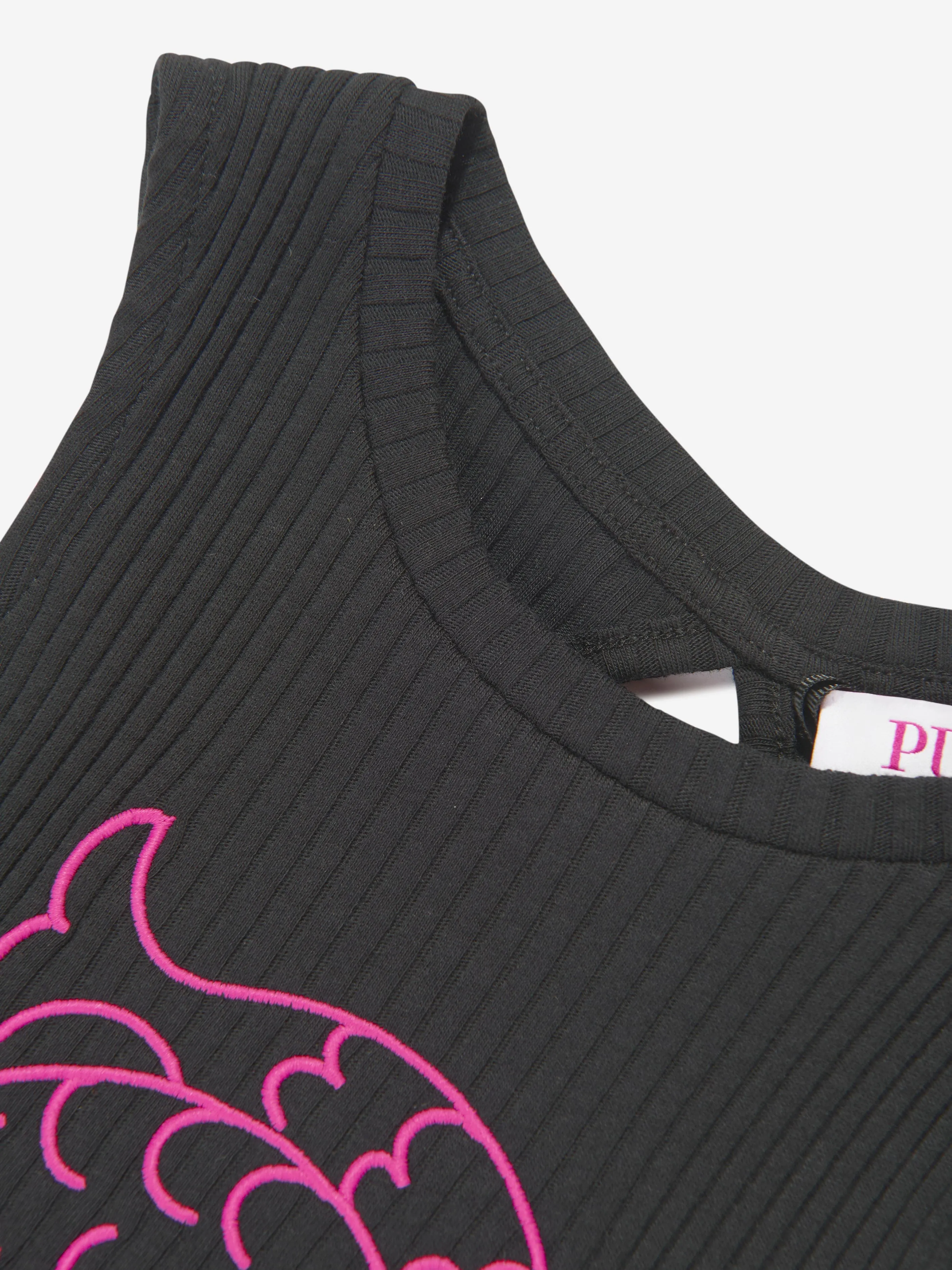 Pucci Girls Sleeveless Logo Top in Black