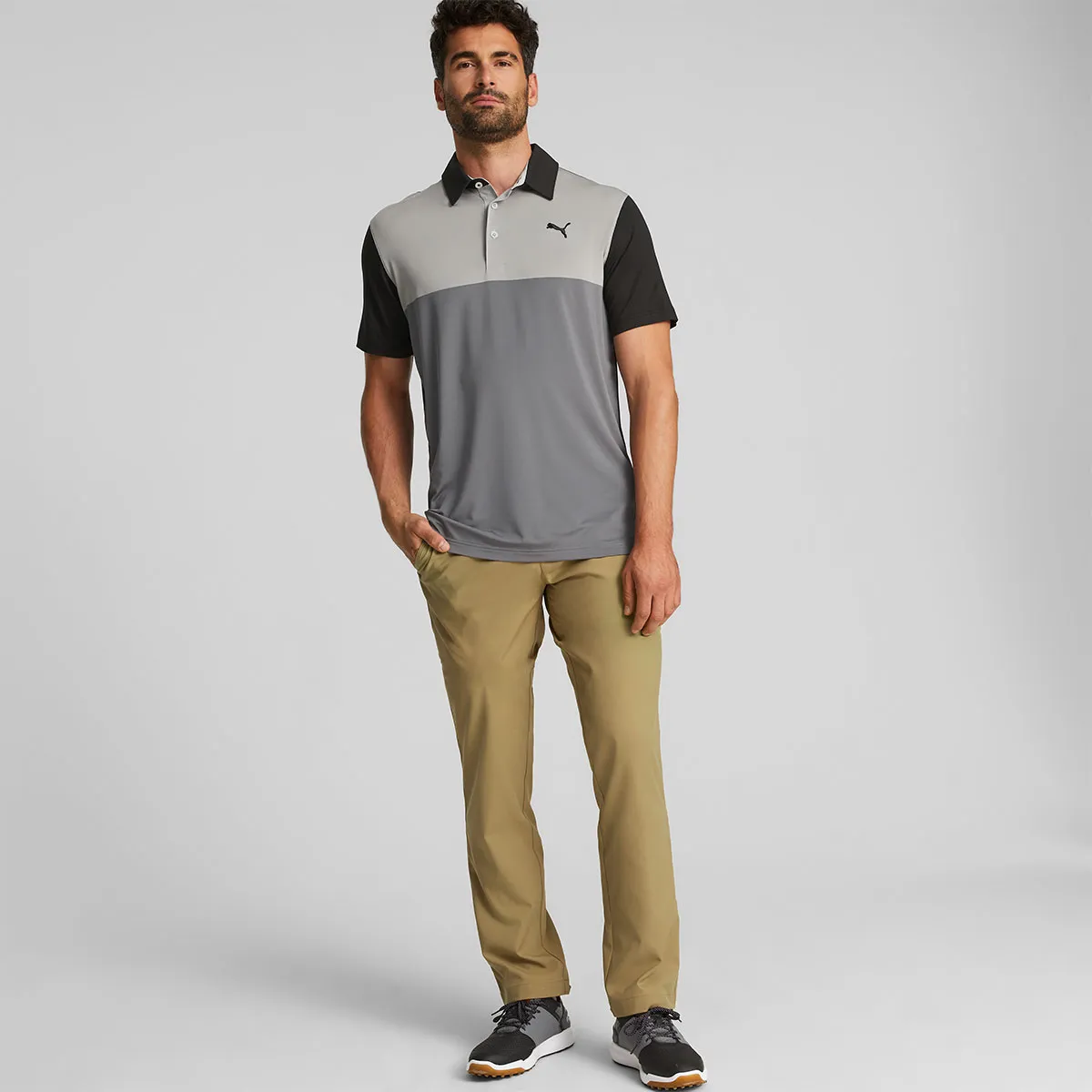 PUMA Men's CLOUDSPUN Colourblock Golf Polo Shirt