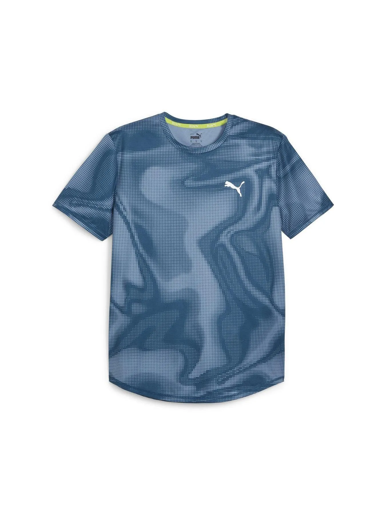 Puma Mens Running Favorite Printed Tee - Blue