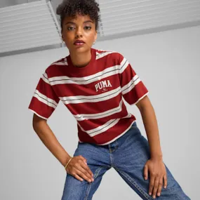 PUMA SQUAD Women's Striped Tee | Intense Red | PUMA SHOP ALL PUMA | PUMA 