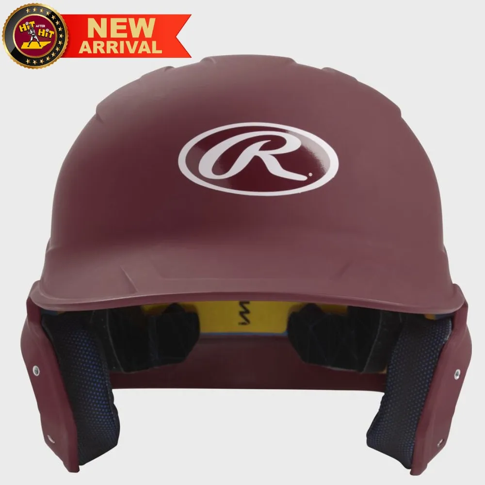 RAWLINGS MAROON MACH BATTING HELMET, SENIOR & JUNIOR SIZES