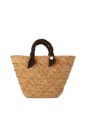 Rosie Woven Straw Ribbon-Handle Tote