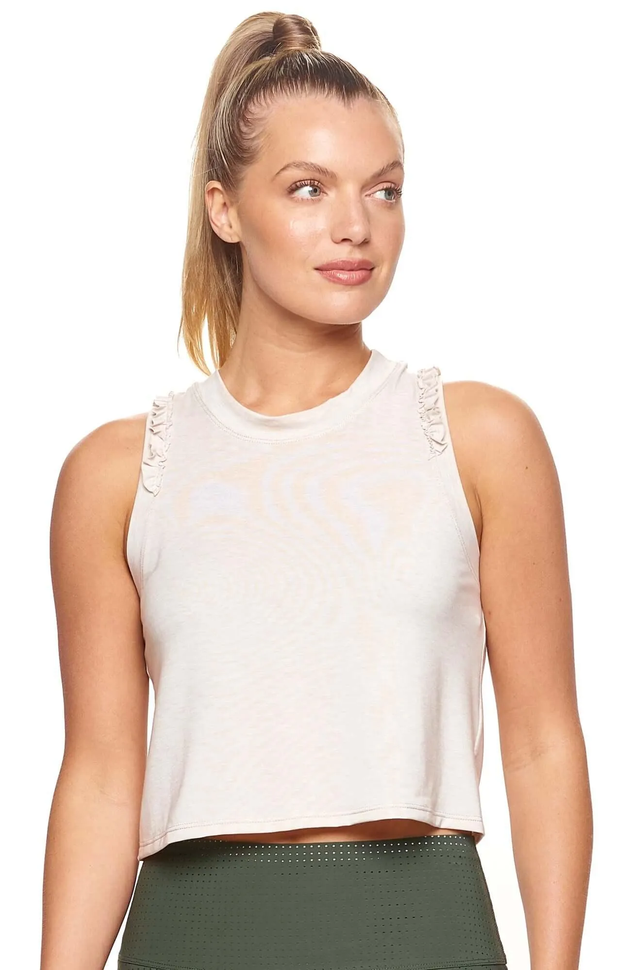 Ruffle Tank Top Oatmeal