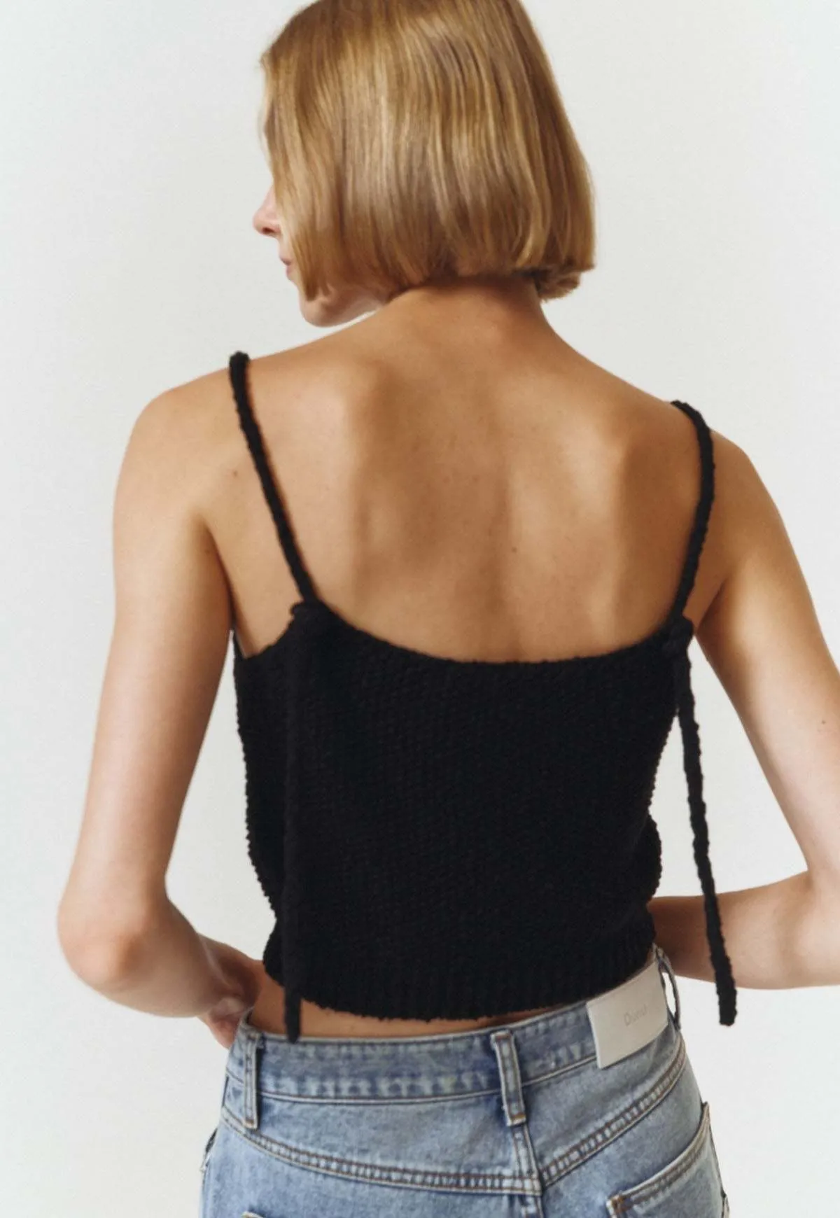 Sleeveless Knit Top - Black