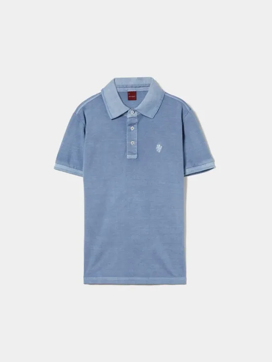 Slim fit cotton polo