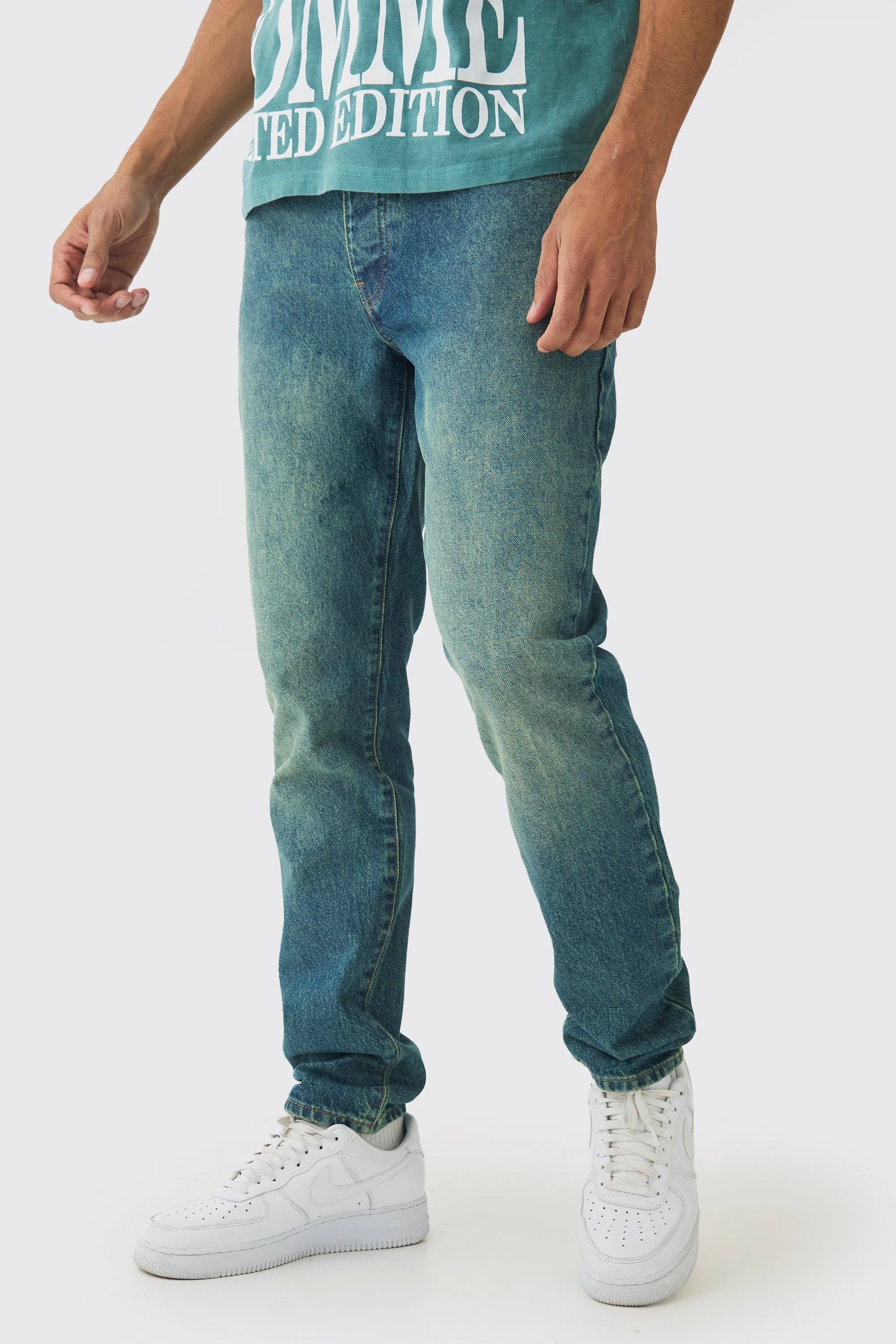 Slim Fit Washed Tinted Jeans