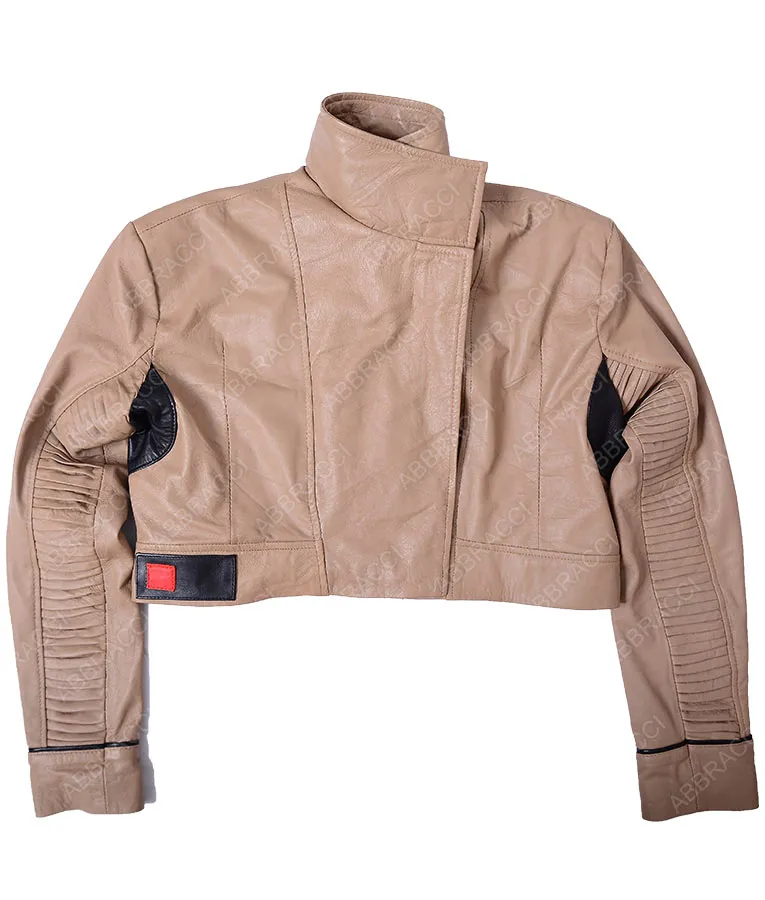 Solo Star Wars A Story Lapel Collar Style Cropped Leather Jacket