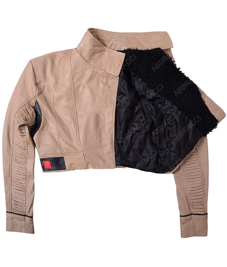 Solo Star Wars A Story Lapel Collar Style Cropped Leather Jacket