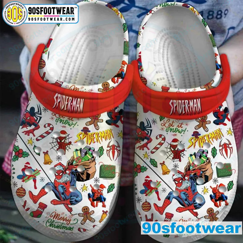 Spiderman Crocs with Christmas-Themed Spider-Man Marvel Superhero Clog for Fan