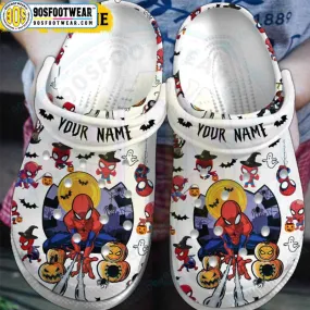 Spiderman Crocs with Halloween Spider-Man Miles Morales Cartoon Pattern Marvel Superhero Clog for Fan