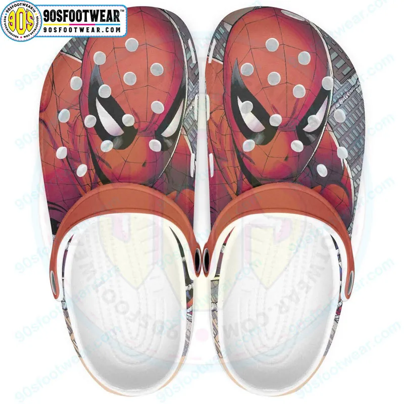 Spiderman Crocs with Spider-Man Looks Like Pattern Marvel Superhero Clog for Fan