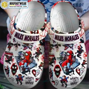 Spiderman Crocs with Spider-Man Miles Morales Game Movie Pattern Marvel Superhero Clog for Fan