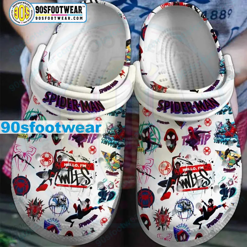 Spiderman Crocs with Spider-Man Movie Pattern Marvel Superhero Clog for Fan