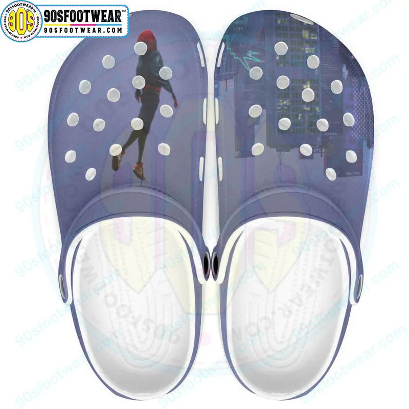 Spiderman Crocs with Spider-Man Spider-Verse Morales Pattern Marvel Superhero Clog for Fan