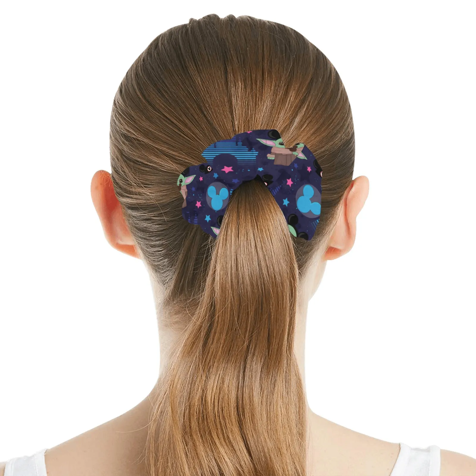 Star Wars Baby Yoda Castle Hair Scrunchie