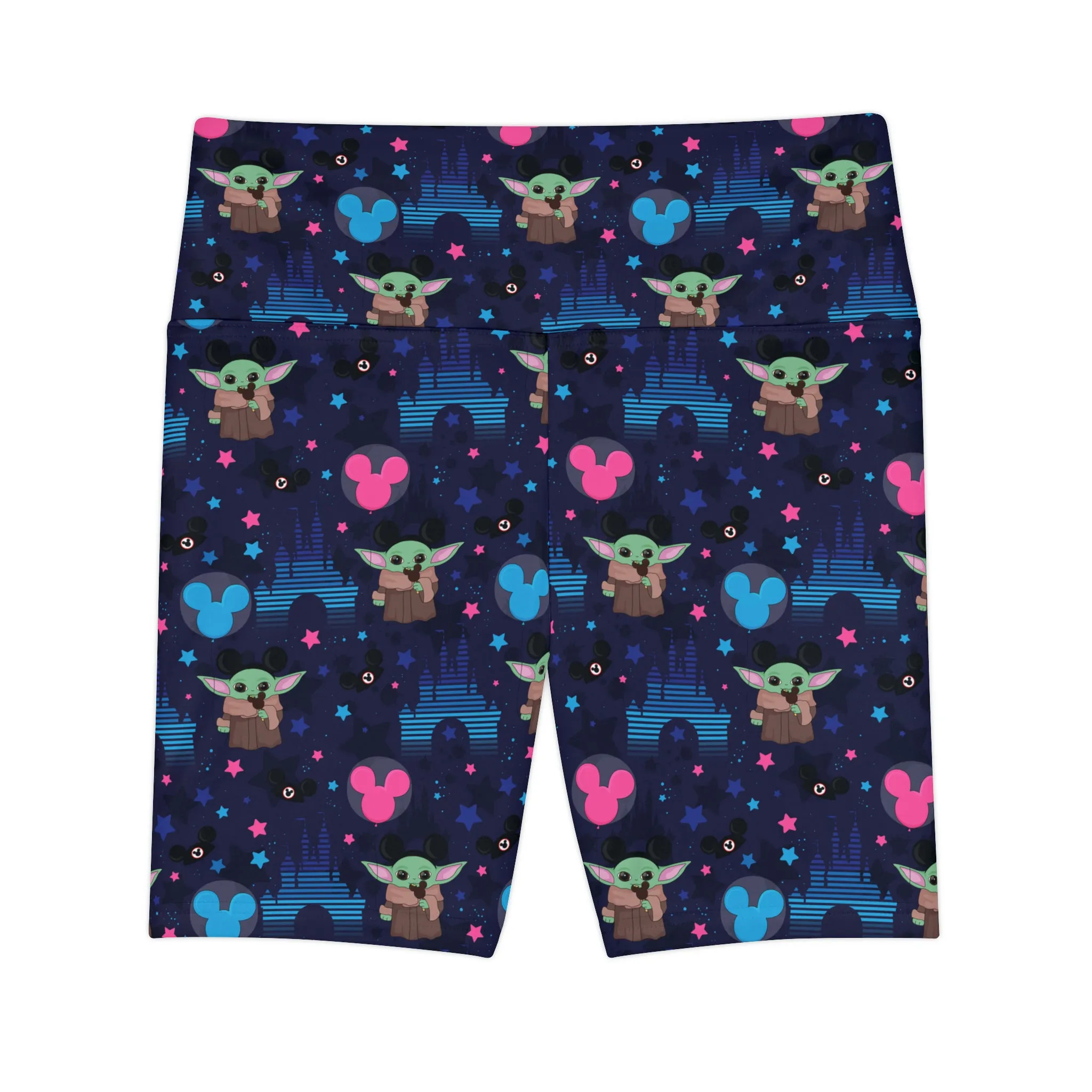 Star Wars Baby Yoda Castles Women's Athletic Workout Shorts