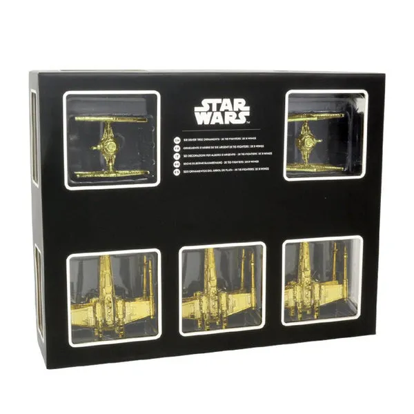 Star Wars Christmas Tree Ornaments - Gold (Set of 6)