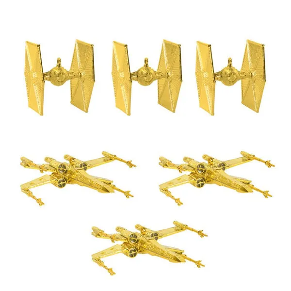 Star Wars Christmas Tree Ornaments - Gold (Set of 6)