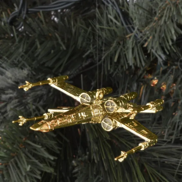 Star Wars Christmas Tree Ornaments - Gold (Set of 6)