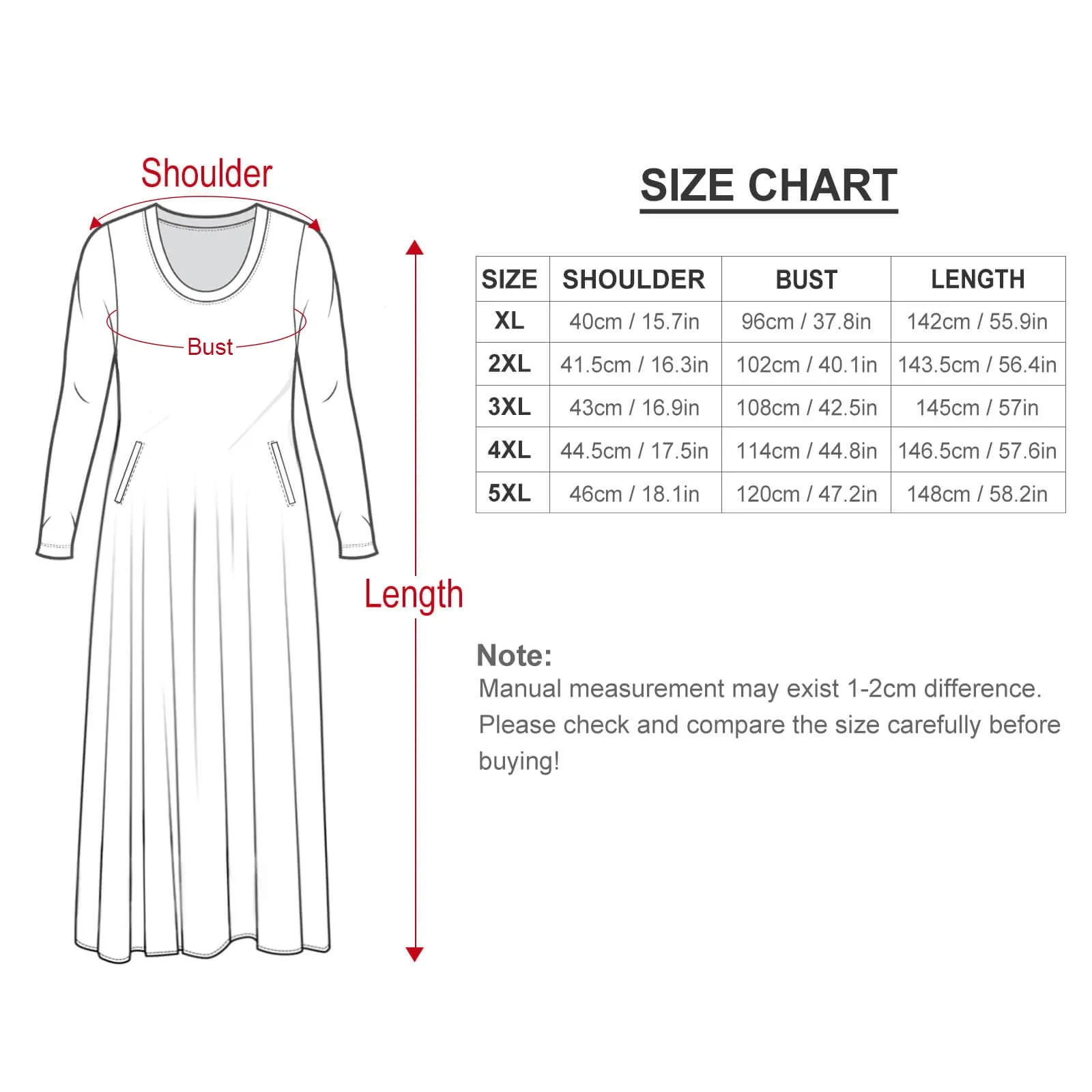 Star Wars Dark Side Plus Size Loose-Fit Long Sleeve Dress