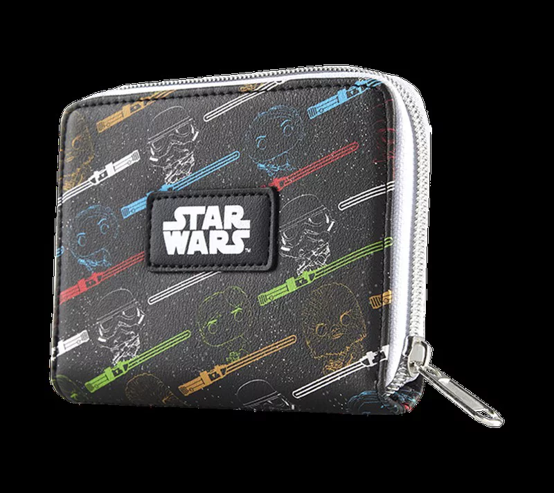 Star Wars Funko POP! Loungefly Light Saber Zipround Wallet