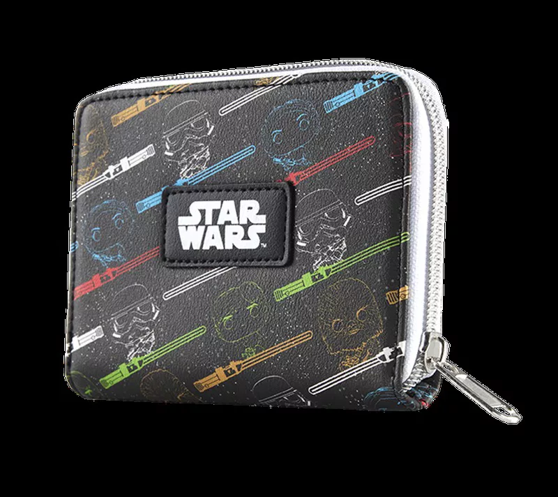 Star Wars Funko POP! Loungefly Light Saber Zipround Wallet