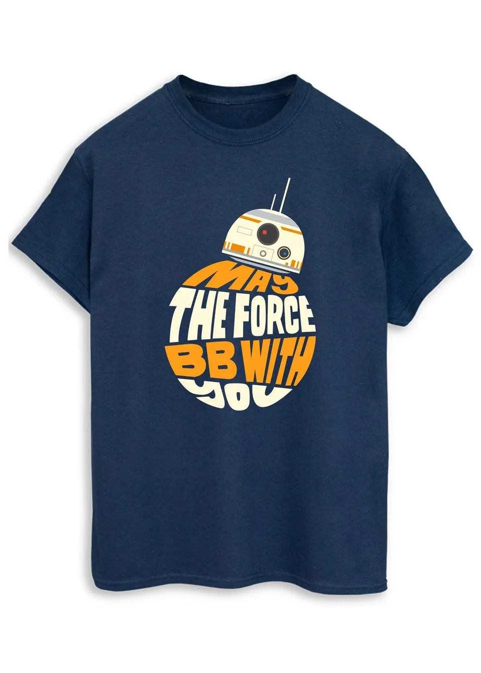 Star Wars Make The Force BB8 Navy Printed T-Shirt