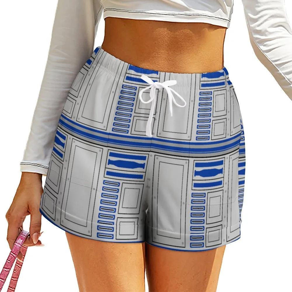 Star Wars R2-D2 Women's High-Waisted Loose Shorts With Pockets